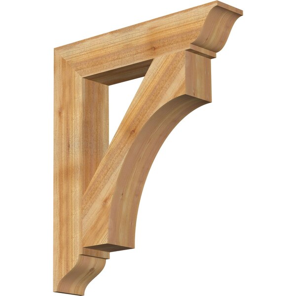 Ekena Millwork Westlake Traditional Rough Sawn Bracket, Western Red Cedar, 6"W x 32"D x 38"H BKT06X32X38WTL01RWR - main